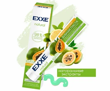 Зубная паста EXXE natural Таурин и папаин, 75 мл