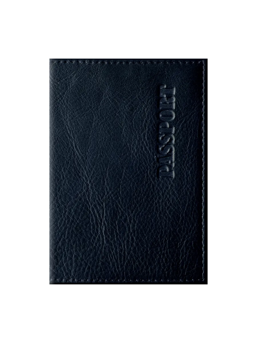 Обложка для паспорта OfficeSpace "Промо", кожа, черный