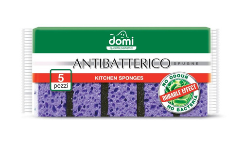 Губки для посуды Domi Antibatterico антибактериальные (5 шт)