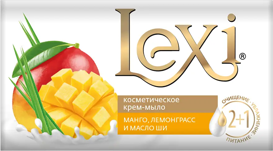Крем-мыло косметическое Lexi манго, лемонграсс, масло ши 140 г.
