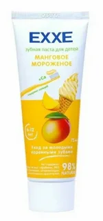 Зубная паста EXXE с кальцием Манговое мороженое 75 мл с 6 лет