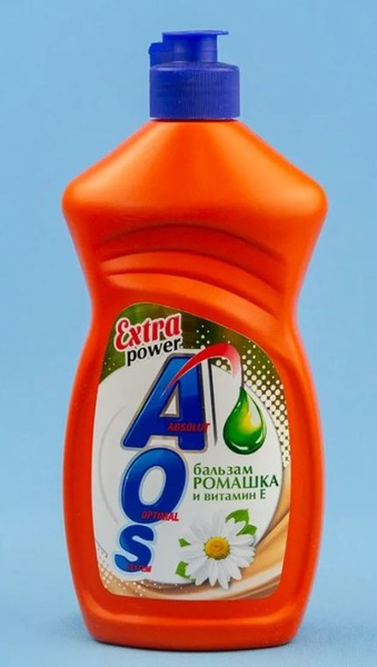Средство для мытья посуды AOS 450мл. Ромашка