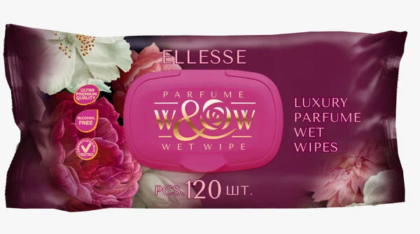 Влажные салфетки W&W Ellesse парфюмированные 120 шт