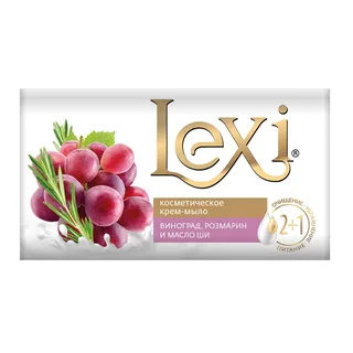 Крем-мыло косметическое Lexi виноград, розмарин и масло ши 140 г.