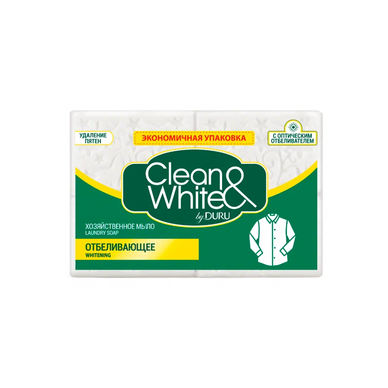 Хозяйственное мыло DURU CLEAN&WHITE Отбеливающее 4*120 г