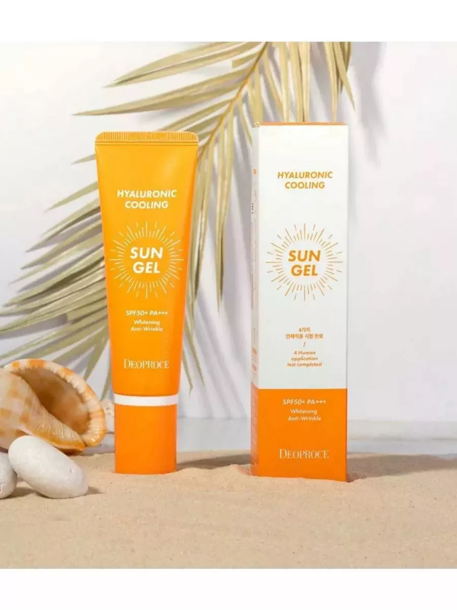 Освежающий солнцезащитный гель Deoproce Hyaluronic Cica Sun Gel SPF50+ PA+++