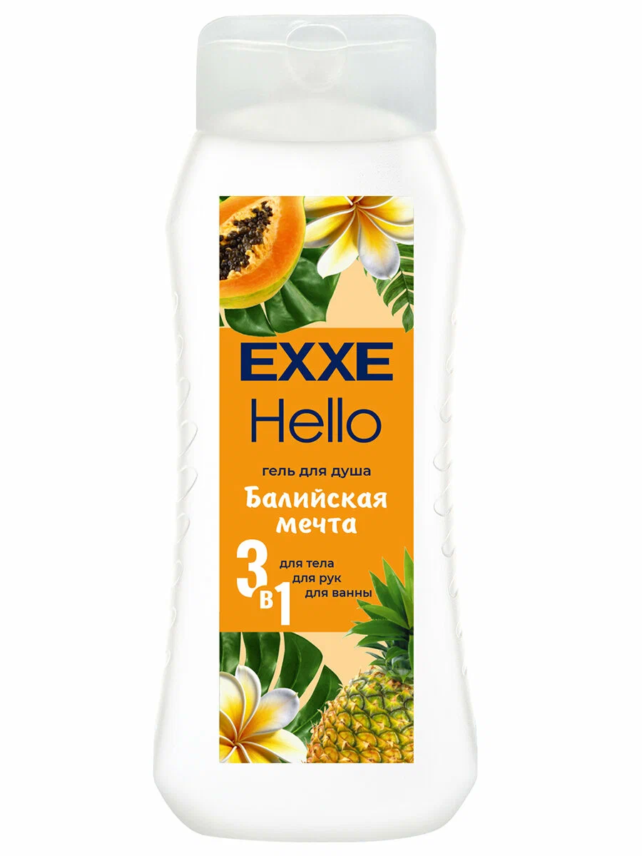 Гель для душа EXXE Hello 3в1 "Балийская мечта" 400 мл