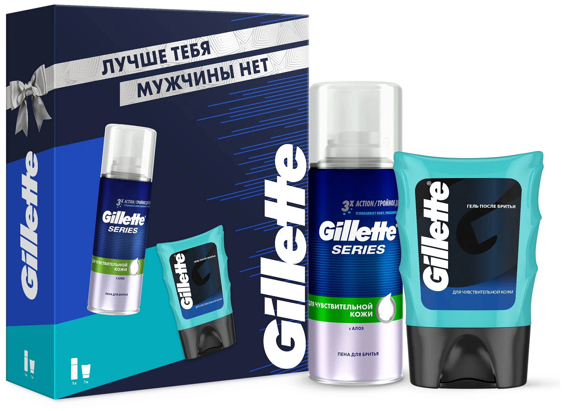 Подарочный набор GILLETTE (пена для бритья + гель после бритья).