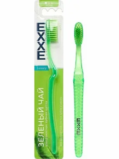 Зубная щетка "luxury" зеленый чай (мягкая) "exxe"