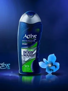 Гель для душа ACTIVE men sport 400мл. (голубой)