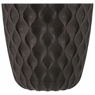 Горшок для цветов InGreen Wave с дренажной сеткой и съемным поддоном 1,6л (Горячий шоколад)