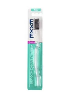 Зубная щетка средняя EXXE щетина - полиамидная нить. Белоснежная улыбка
