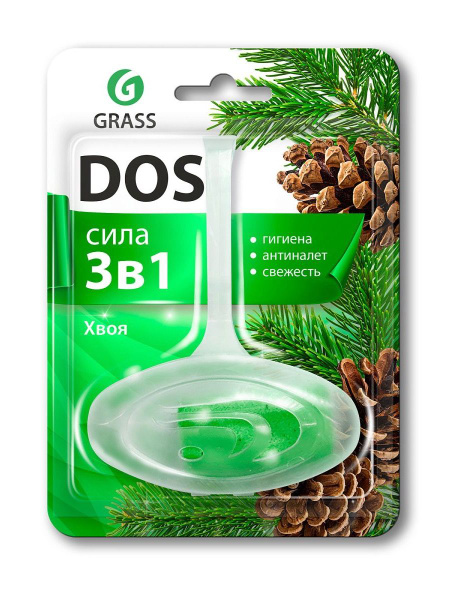 Блок для унитаза Grass Dos подвесной 3в1 Хвоя (1 шт.)