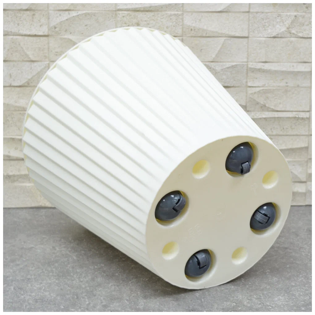 Горшок для цветов Sand диаметр 320мм, 15,8л, со вставкой, на колесиках, белый IG640410048 InGreen