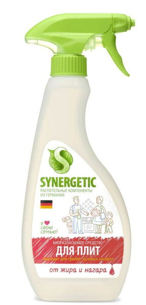 Чистящий спрей SYNERGETIC для кухонных плит и поверхностей, 500 мл