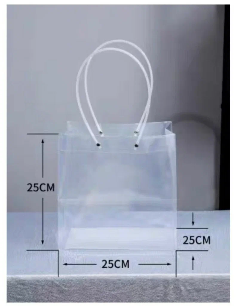Пакет пластиковый прозрачный с ручками 25*25*25 см.
