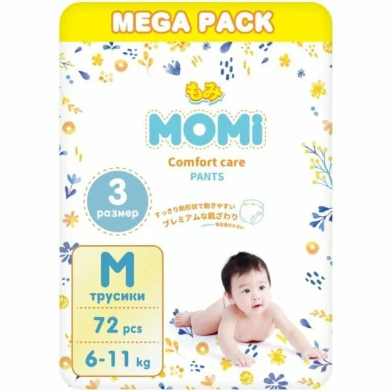 Подгузники-трусики Momi Comfort Care (M) 6-11 кг (72 шт)