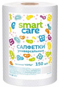 Полотенца " Универсальные" . Соты Smart в рулоне 150 л 23*20 см 35г/м