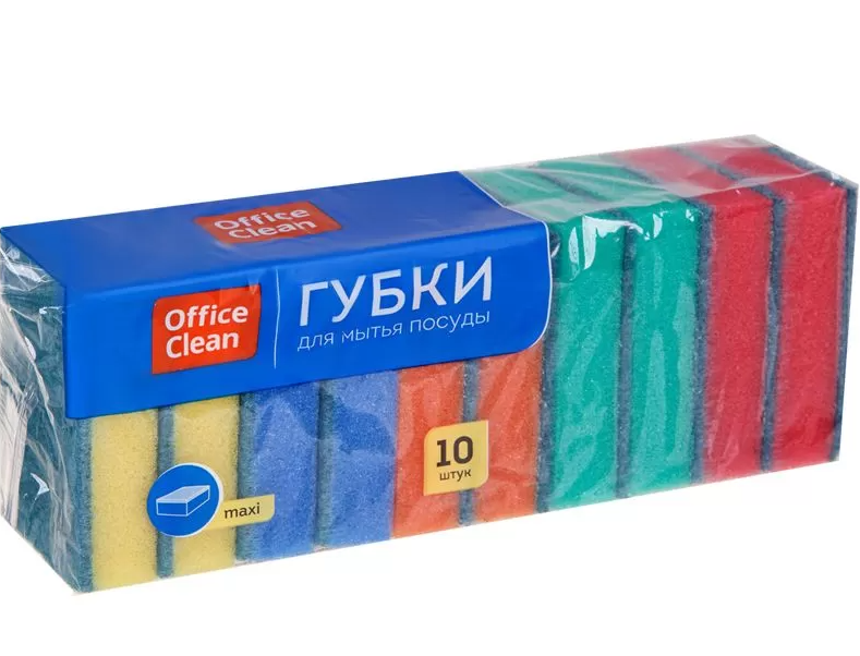 Губки для мытья посуды Office Clean (10шт)