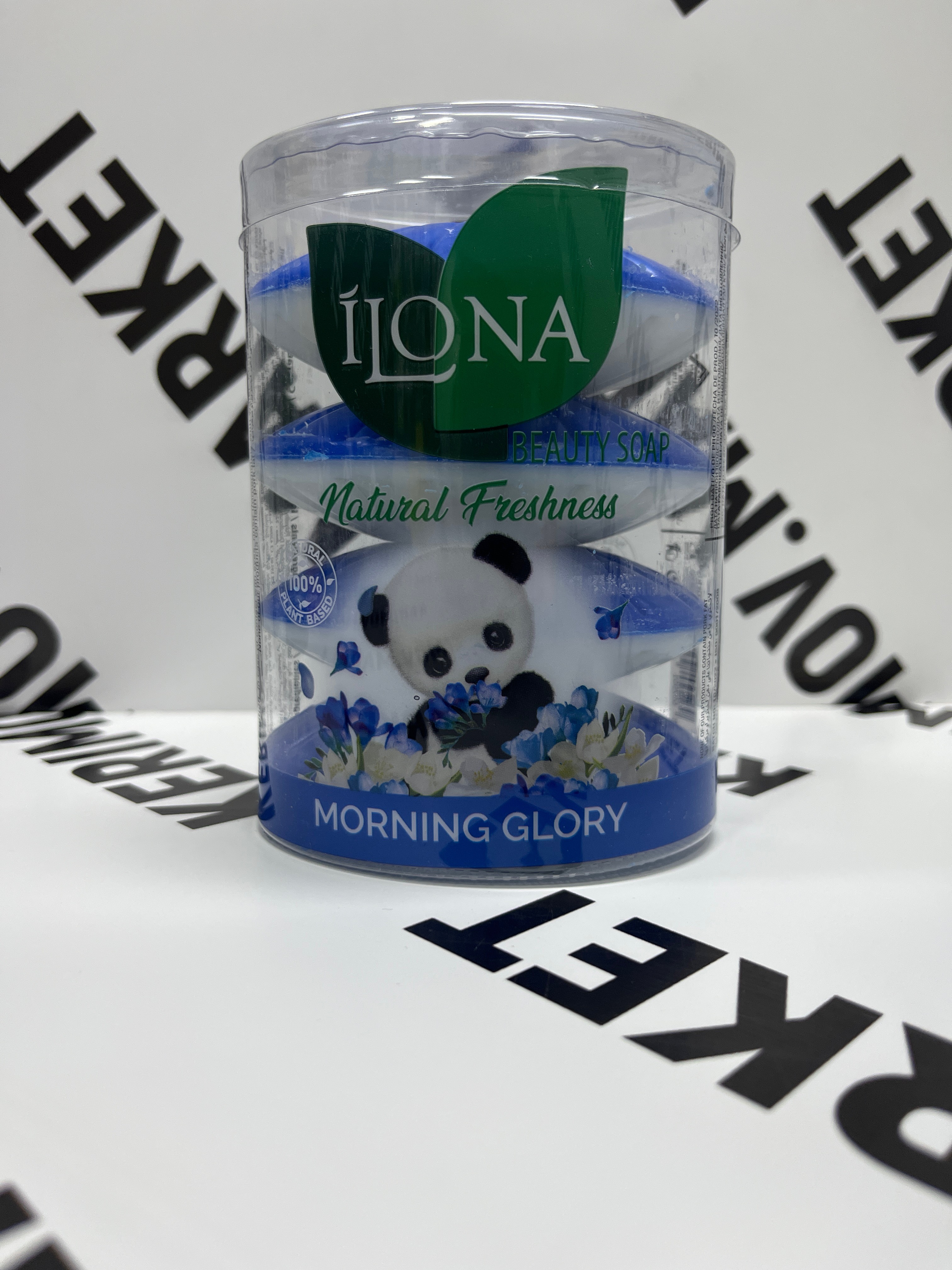 Мыло туалетное ILONA 4шт. Natural freshress, morning glory, в стаканчике