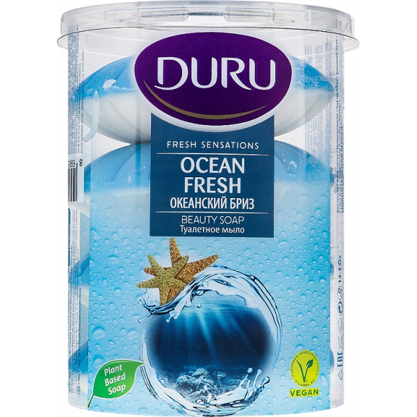 Мыло туалетное Duru 4х100 г. Fresh Sensations "Океан"