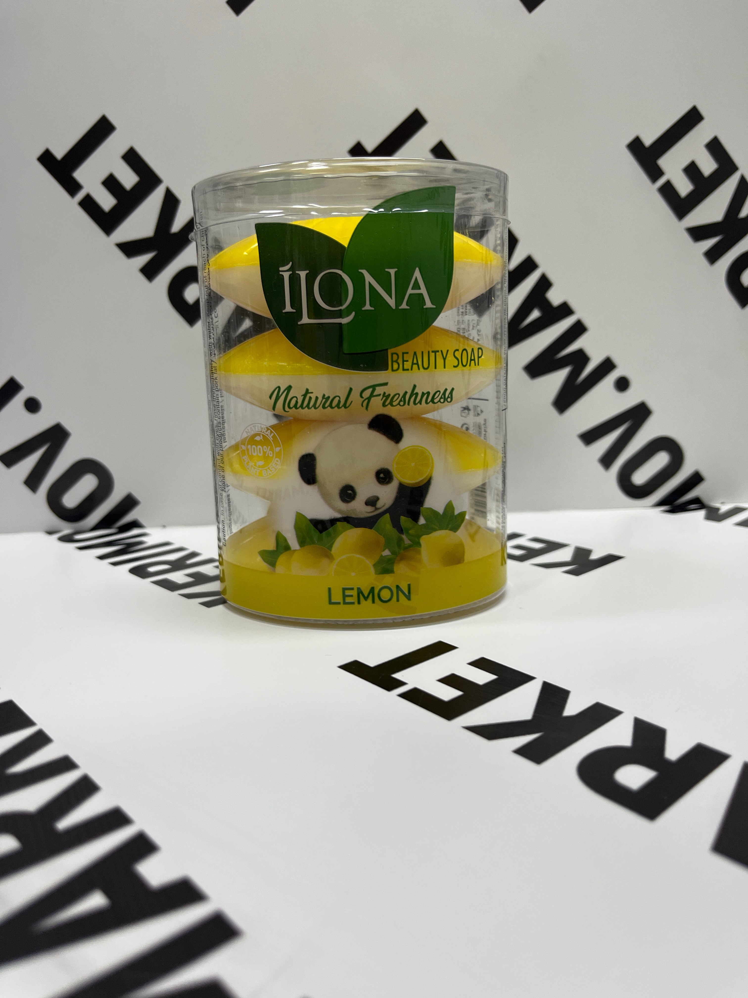 Мыло туалетное ILONA 4шт. Natural freshress, lemon, в стаканчике