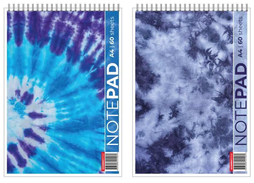Блокнот 60л Wсп А4 кл тверд подл 10658/2-EAC полн УФ лак Tie dye