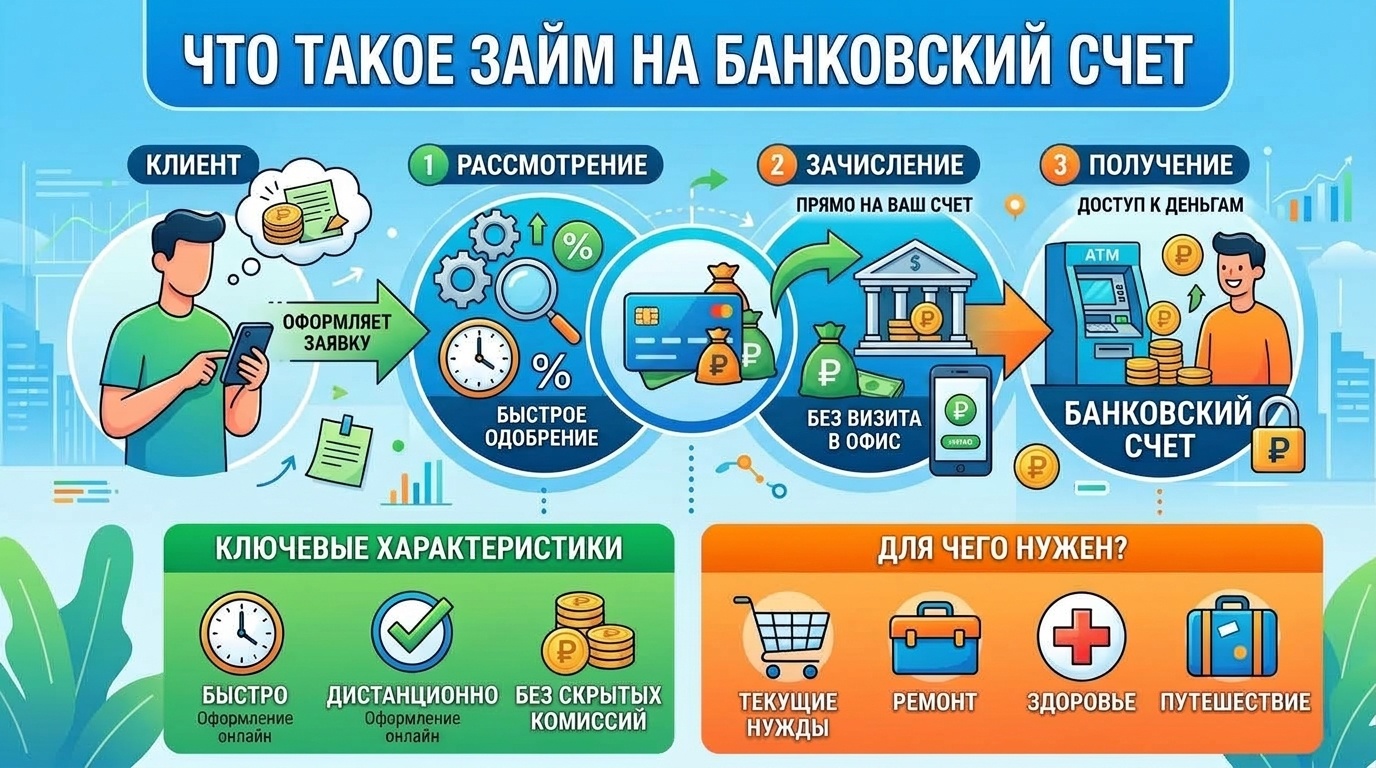 Займ на банковский счет