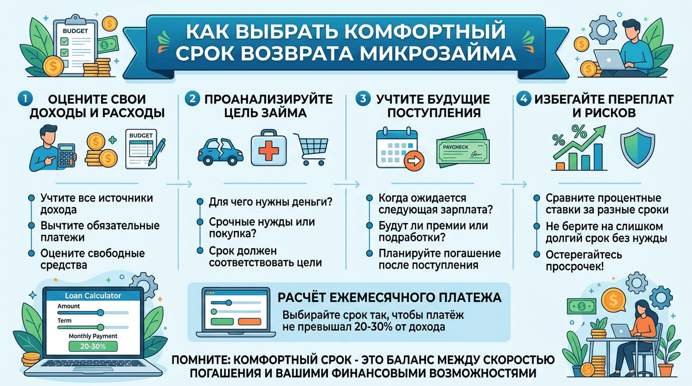 Как Выбрать Комфортный Срок Возврата