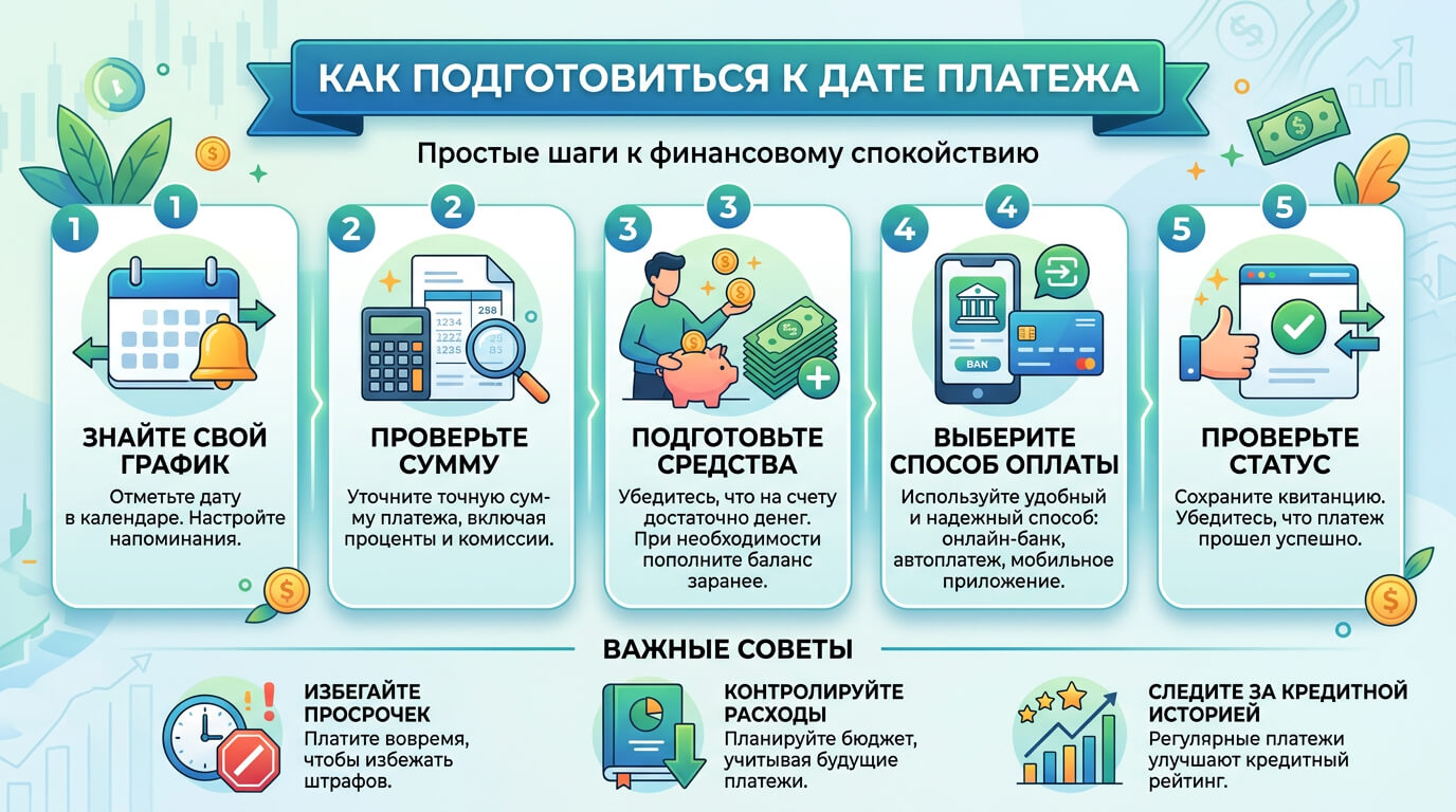 Как Подготовиться К Дате Платежа