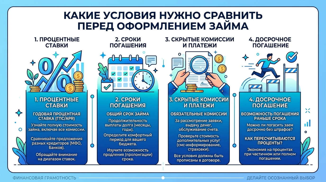 Какие Условия Нужно Сравнить Перед Оформлением Займа