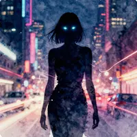 वॉटरकलर रहस्यमयी सिल्हूट