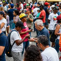 Mångsidig folkmassa