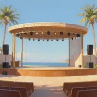 Palco à beira-mar