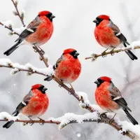 Red Bullfinches