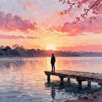 नदी के किनारे एकांत