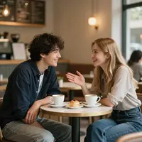 שיחה בבית קפה