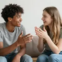 बातें करते दोस्त