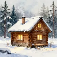 आरामदायक विंटर केबिन