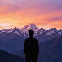 Tibetan Mountains Sunset