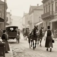 Dobové pouliční scény