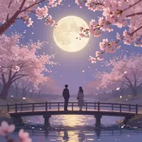 Айлы түндегі романтикалық көпір