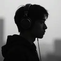 Person With Headphones