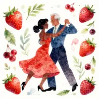 Casal de idosos dançando