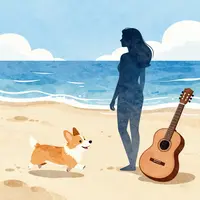 Spanische Strandszene