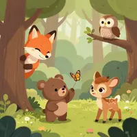 かわいい森の動物たち