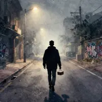 Yalnız şehir yürüyüşü