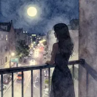 Scène de nuit mélancolique