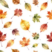 Kuzgi barglar akvareli