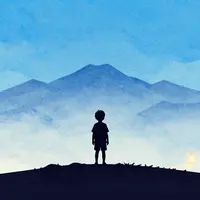 طفل على التلة